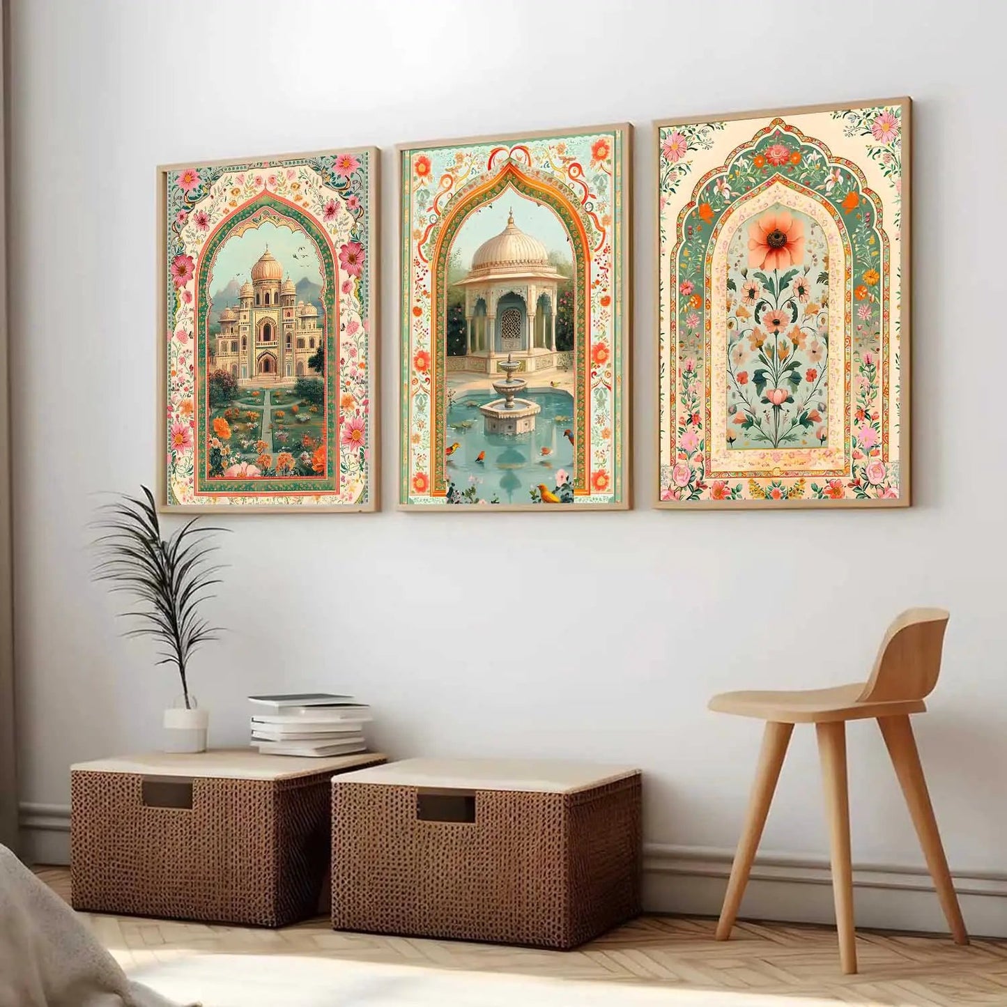kotart Traditional wall Art Paintings with Frame for Home Decor - Framed Wall Painting for Living Room Bedroom Office Room Decor