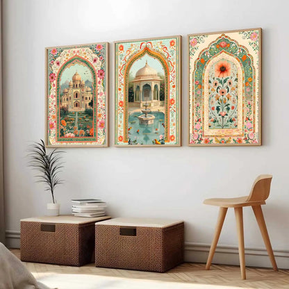 kotart Traditional wall Art Paintings with Frame for Home Decor - Framed Wall Painting for Living Room Bedroom Office Room Decor