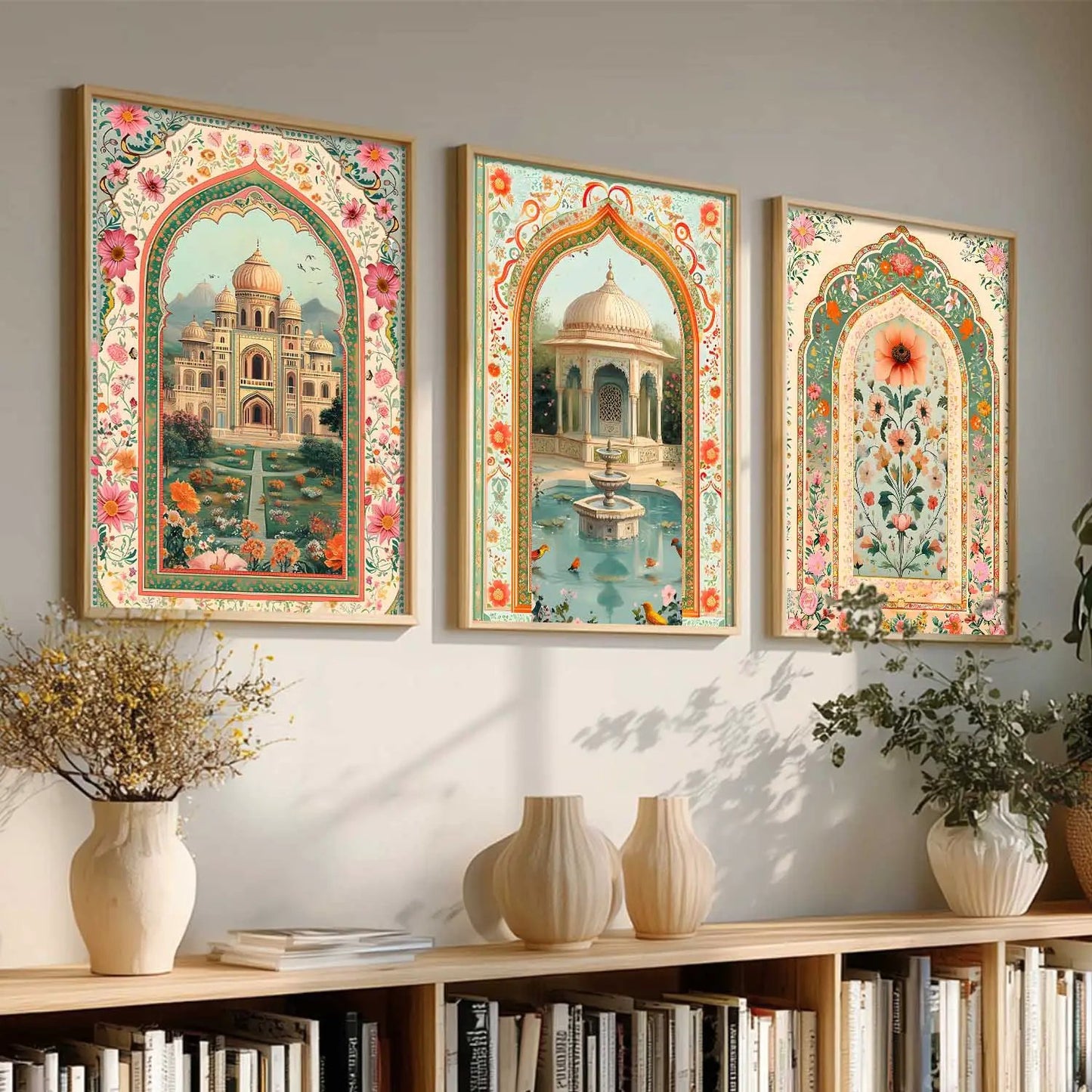 kotart Traditional wall Art Paintings with Frame for Home Decor - Framed Wall Painting for Living Room Bedroom Office Room Decor