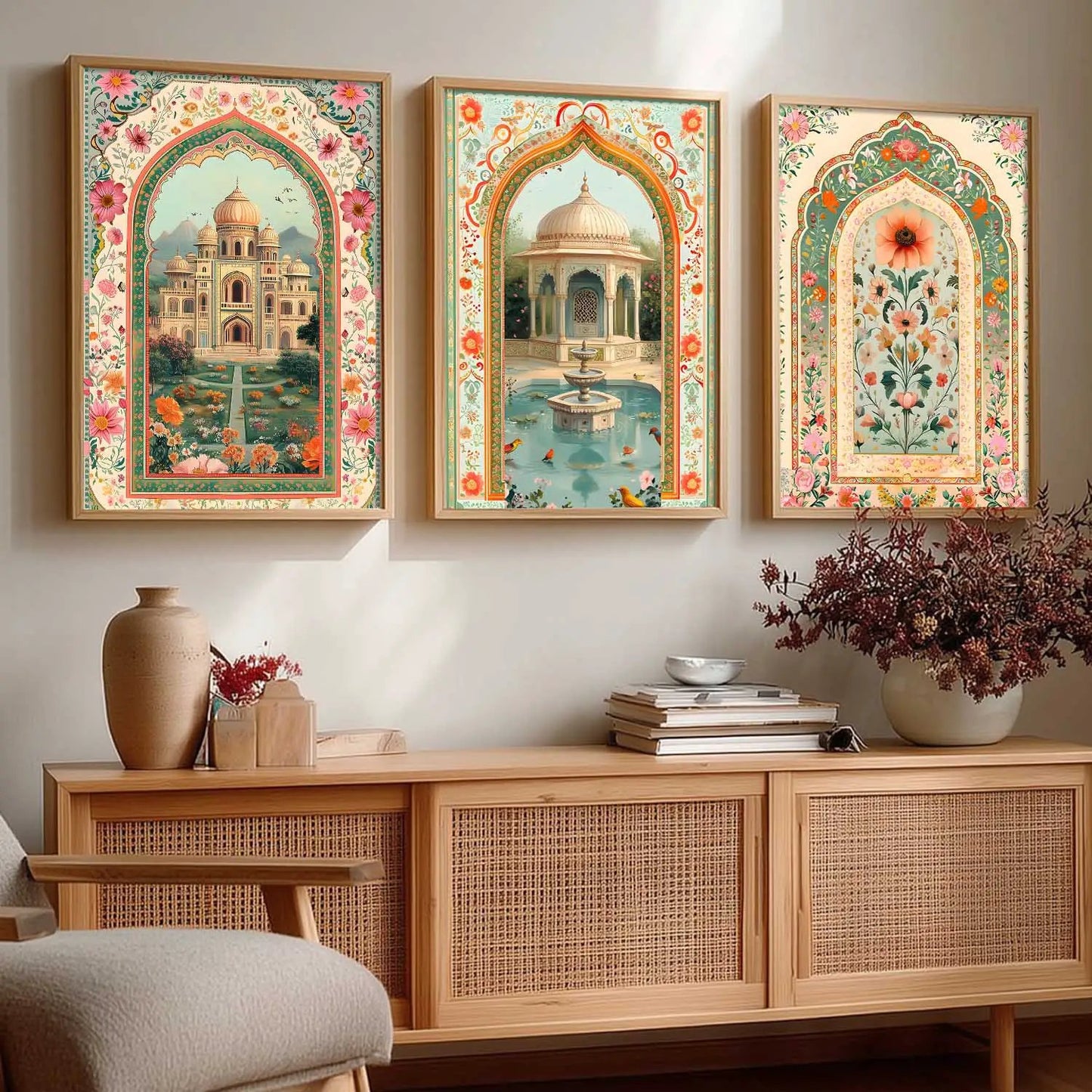 kotart Traditional wall Art Paintings with Frame for Home Decor - Framed Wall Painting for Living Room Bedroom Office Room Decor