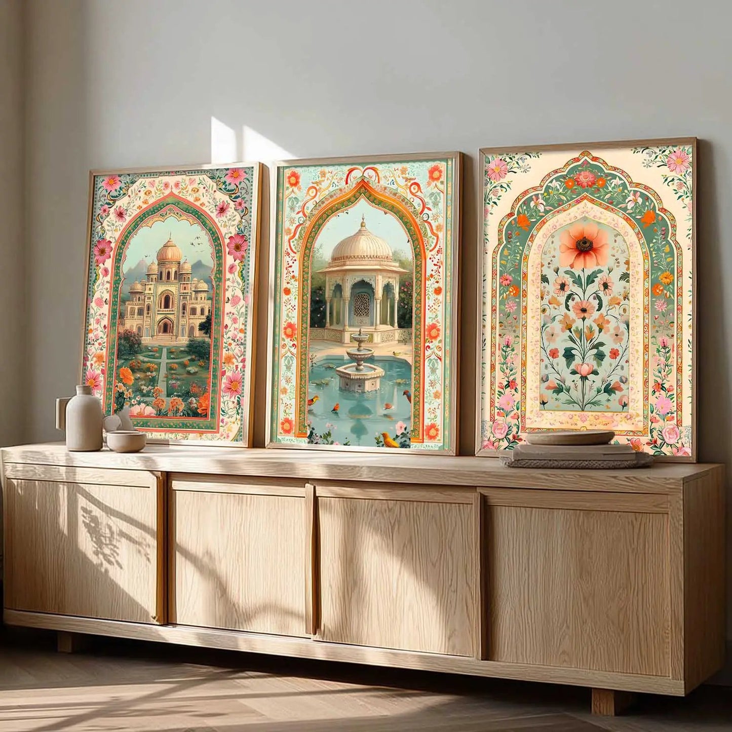 kotart Traditional wall Art Paintings with Frame for Home Decor - Framed Wall Painting for Living Room Bedroom Office Room Decor