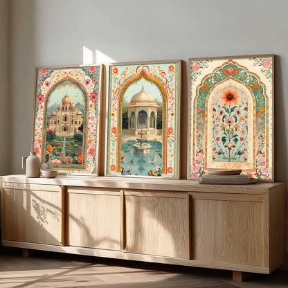 kotart Traditional wall Art Paintings with Frame for Home Decor - Framed Wall Painting for Living Room Bedroom Office Room Decor