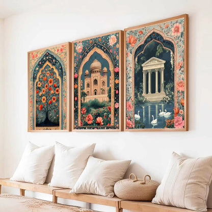 kotart Traditional wall Art Paintings with Frame for Home Decor