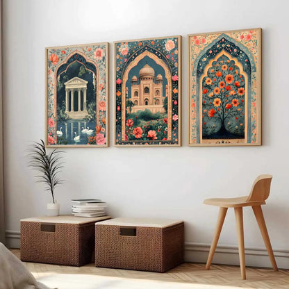 kotart Traditional wall Art Paintings with Frame for Home Decor