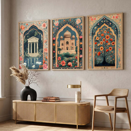 kotart Traditional wall Art Paintings with Frame for Home Decor