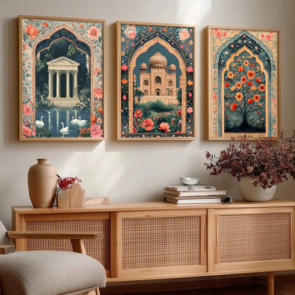 kotart Traditional wall Art Paintings with Frame for Home Decor