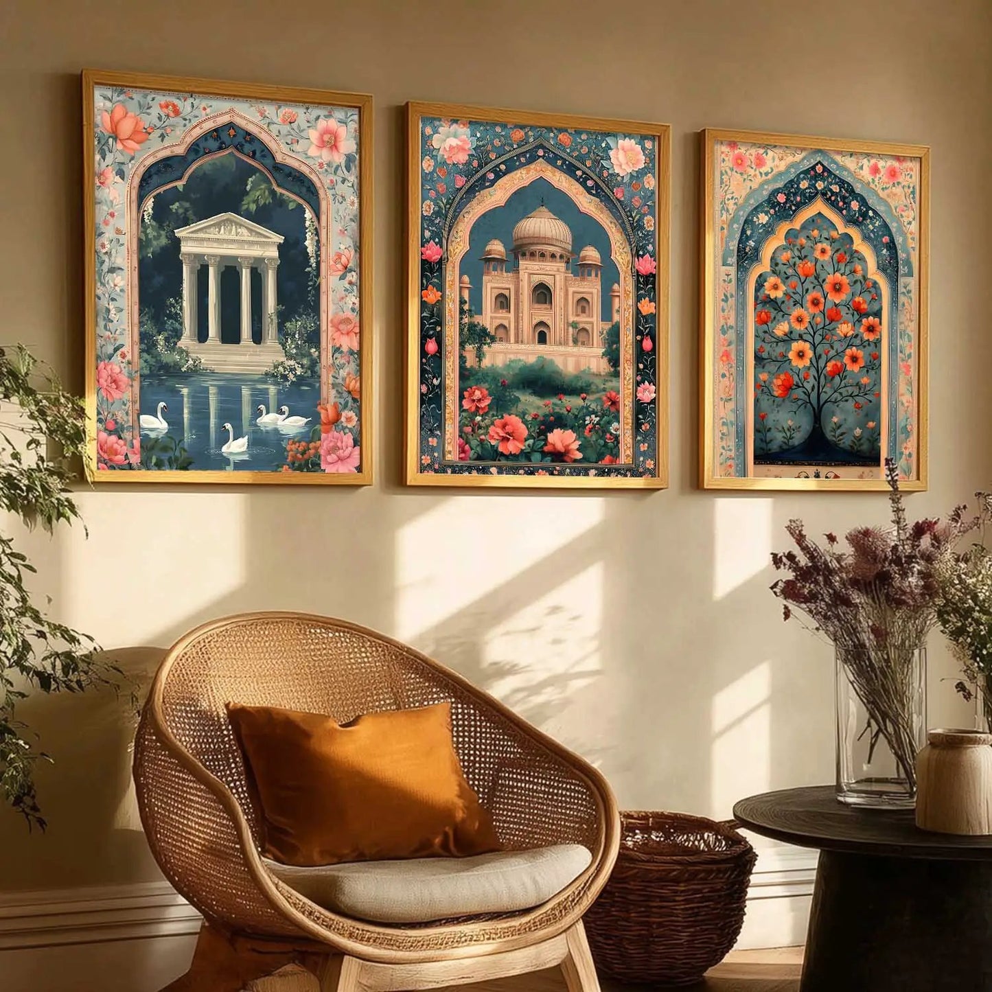 kotart Traditional wall Art Paintings with Frame for Home Decor