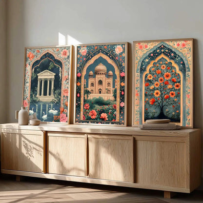 kotart Traditional wall Art Paintings with Frame for Home Decor