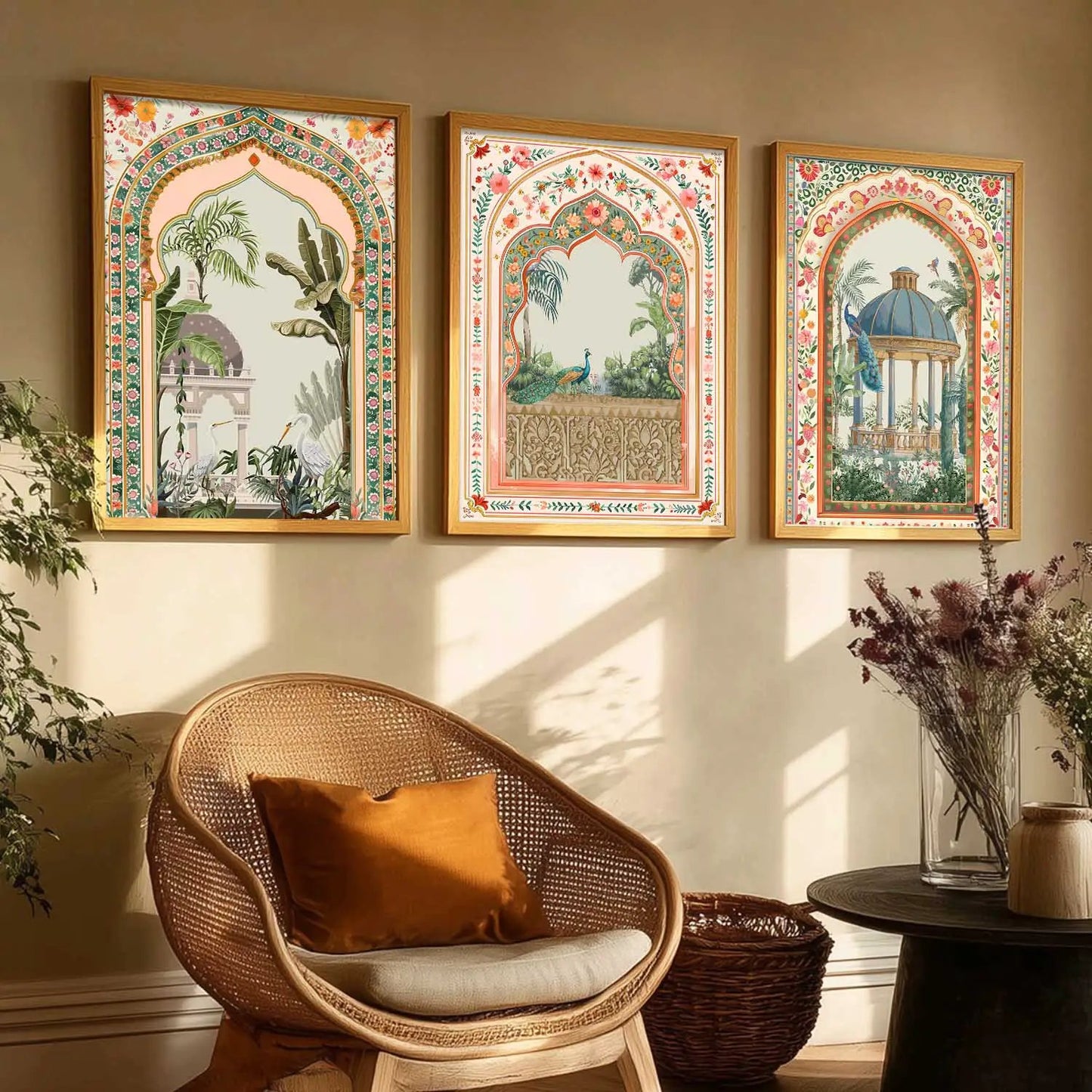 kotart Traditional wall Art Paintings with Frame for Home Decor