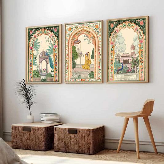 Kotart Traditional Indian Wall Art Paintings for Living Room | Wall Poster With frames | Paintings For Home Decoration | Framed Wall Painting for Home Room Bedroom Office Wall Décor | Painting for Wall Decoration