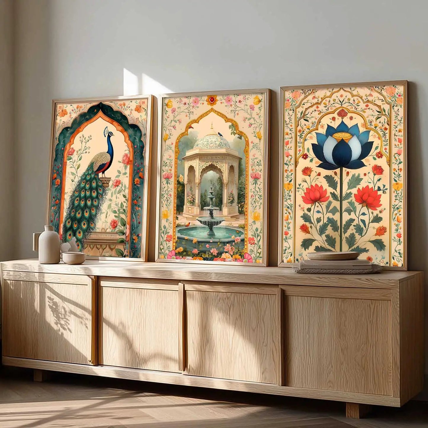 Kotart Traditional Indian Wall Art Paintings for Living Room | Wall Poster With frames | Paintings For Home Decoration | Framed Wall Painting for Home Room Bedroom Office Wall Décor