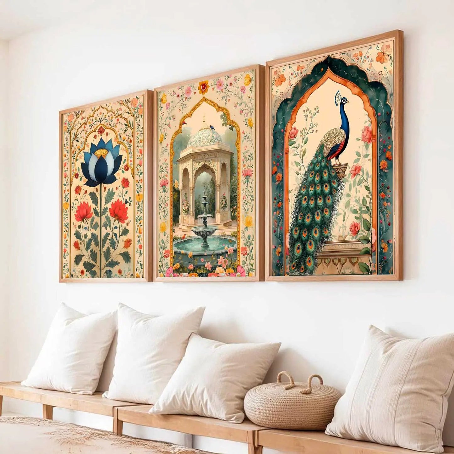 Kotart Traditional Indian Wall Art Paintings for Living Room | Wall Poster With frames | Paintings For Home Decoration | Framed Wall Painting for Home Room Bedroom Office Wall Décor