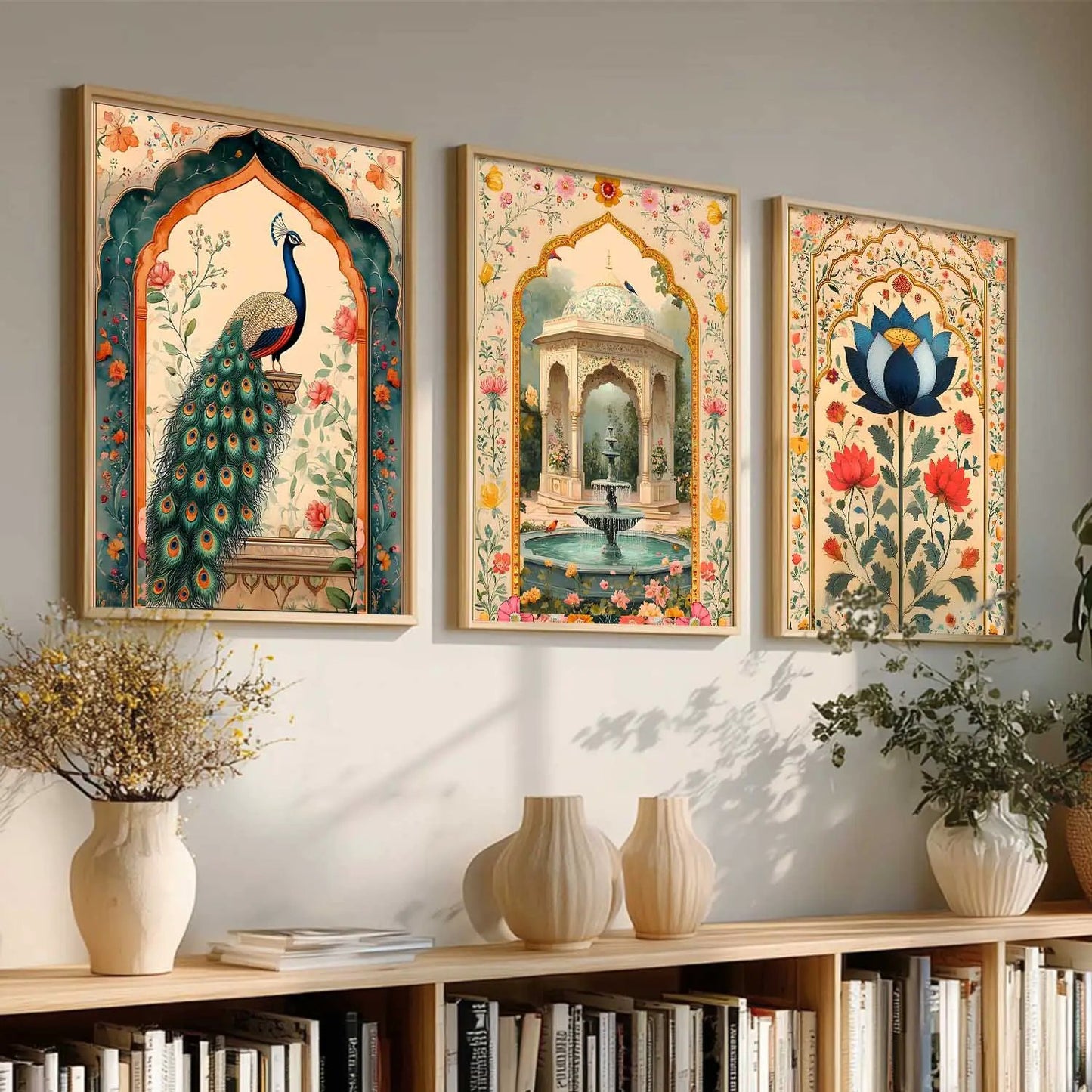 Kotart Traditional Indian Wall Art Paintings for Living Room | Wall Poster With frames | Paintings For Home Decoration | Framed Wall Painting for Home Room Bedroom Office Wall Décor