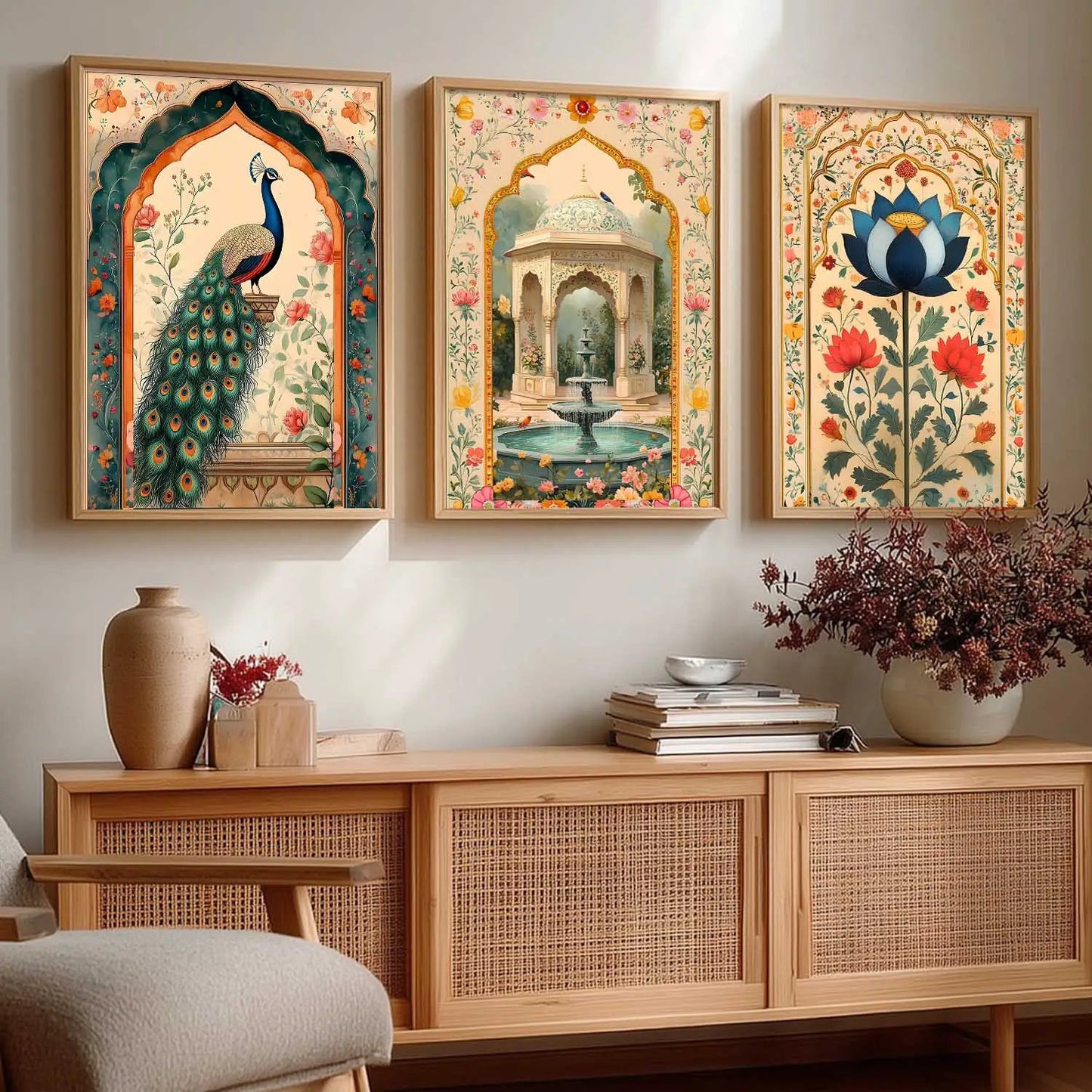 Kotart Traditional Indian Wall Art Paintings for Living Room | Wall Poster With frames | Paintings For Home Decoration | Framed Wall Painting for Home Room Bedroom Office Wall Décor