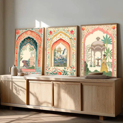 Kotart Traditional Indian Wall Art Paintings for Living Room | Wall Poster With frames | Paintings For Home Decoration | Framed Wall Painting