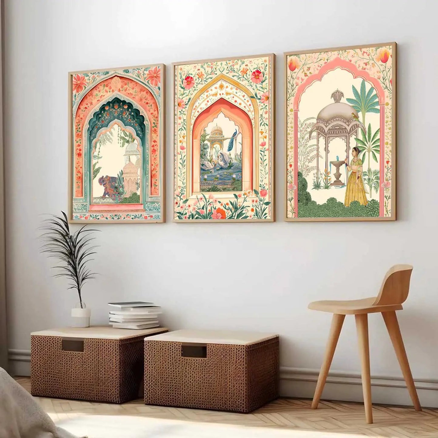 Kotart Traditional Indian Wall Art Paintings for Living Room | Wall Poster With frames | Paintings For Home Decoration | Framed Wall Painting