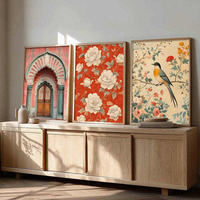 Kotart Traditional Indian Wall Art Paintings for Living Room - Wall Poster With frames