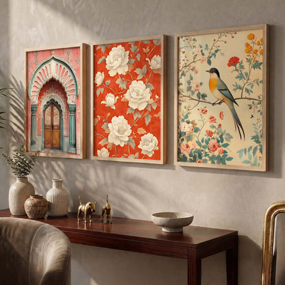 Kotart Traditional Indian Wall Art Paintings for Living Room - Wall Poster With frames