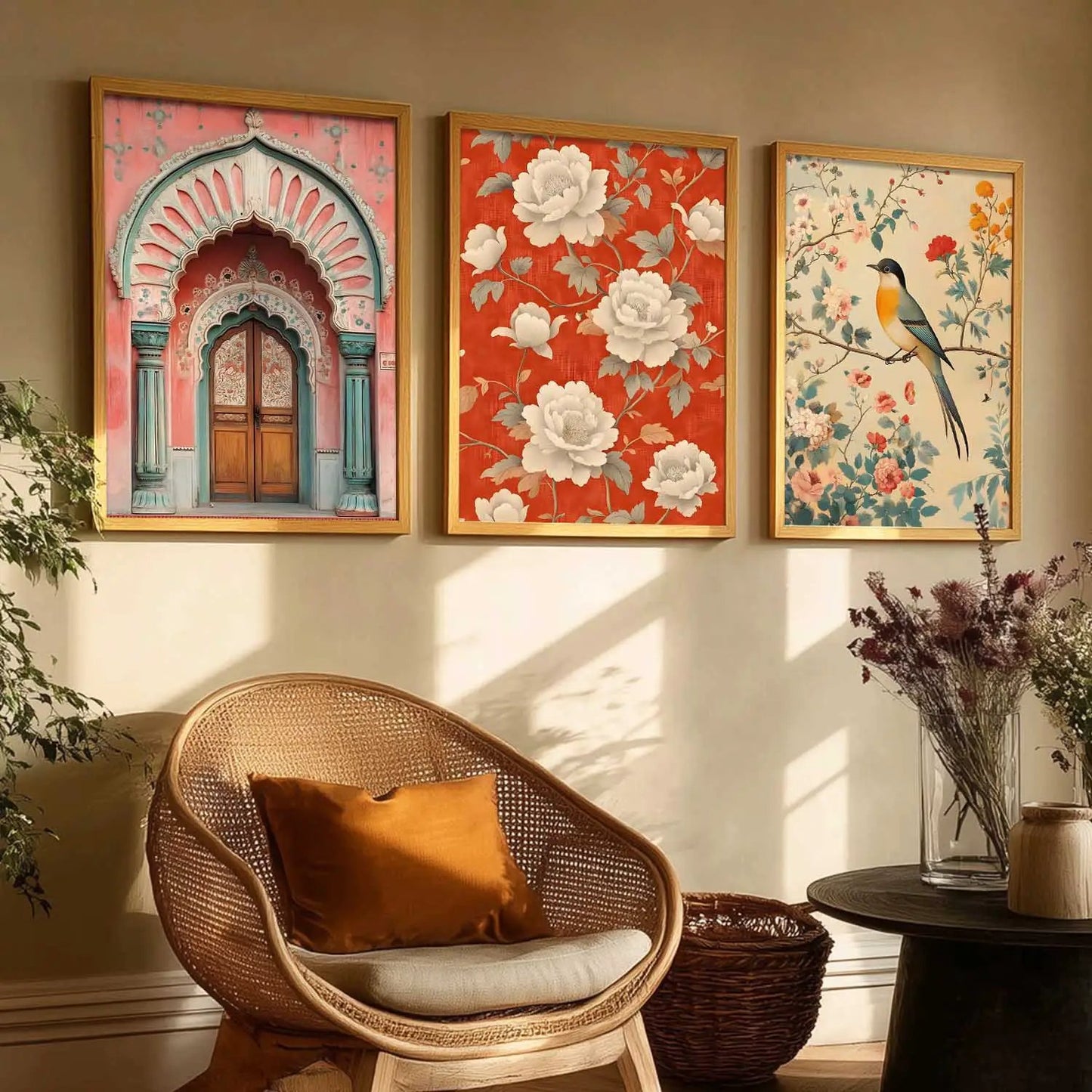 Kotart Traditional Indian Wall Art Paintings for Living Room - Wall Poster With frames