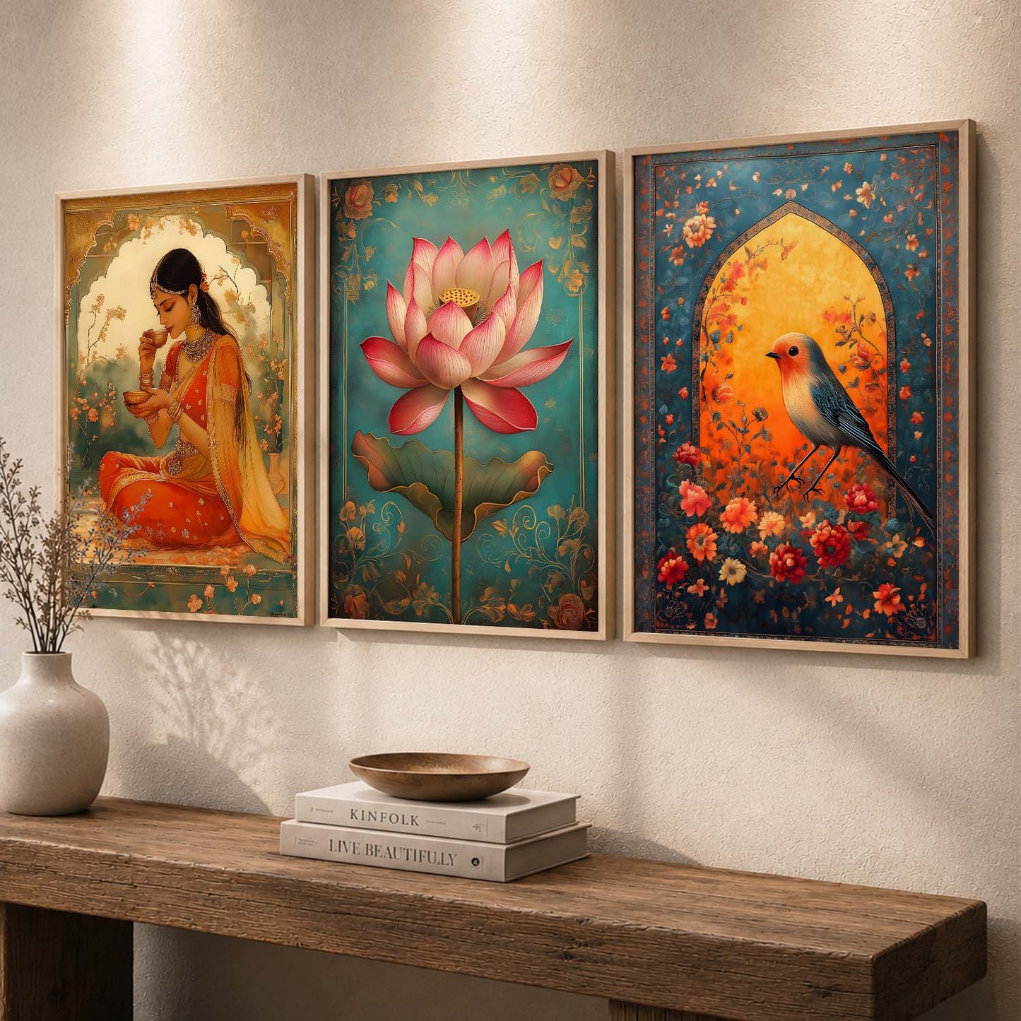 Kotart Traditional Indian Wall Art Paintings for Living Room - Wall Poster With frames