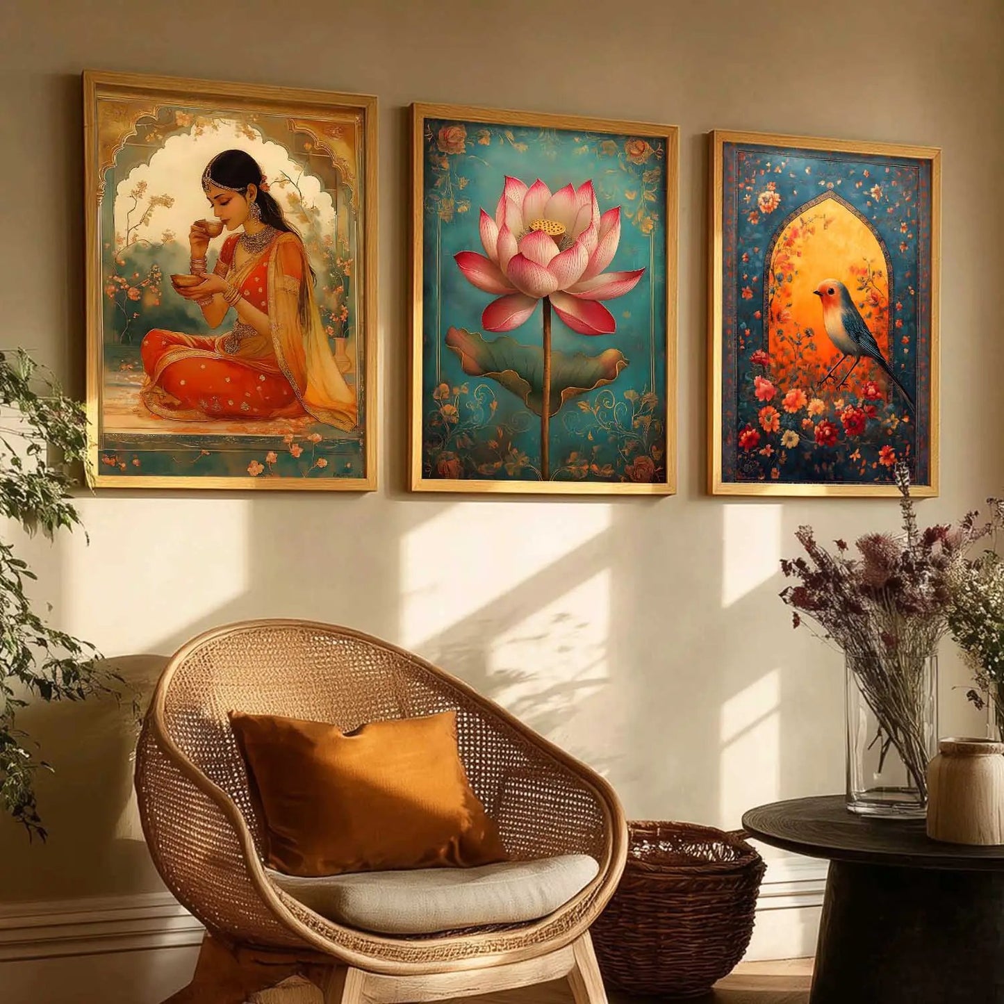 Kotart Traditional Indian Wall Art Paintings for Living Room - Wall Poster With frames