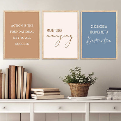 Motivational   Wall Art Paintings for Living Room - Wall Poster With frames