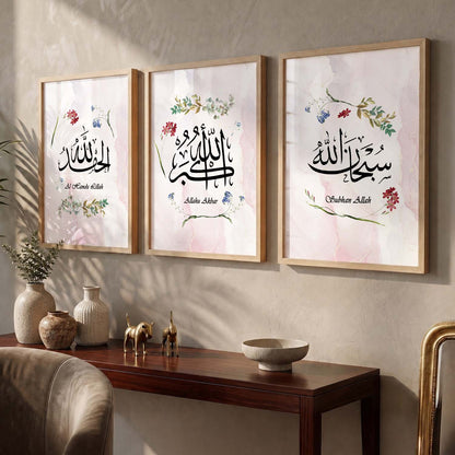 Kotart Religious Wall Prints - Modern Art Wall Prints for Living Room ( 11 inch x 14 inch, Framed ,Multicolor) Set of 3