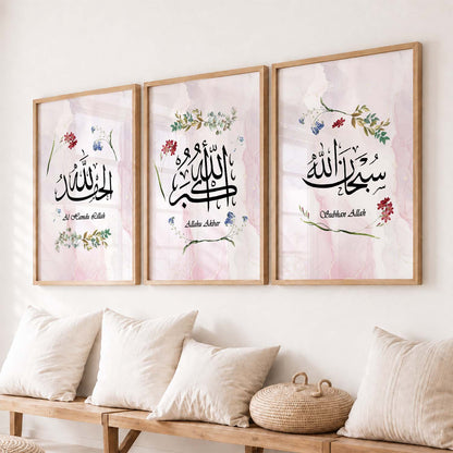 Kotart Religious Wall Prints - Modern Art Wall Prints for Living Room ( 11 inch x 14 inch, Framed ,Multicolor) Set of 3