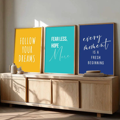 Motivational Wall Art Paintings for Living Room - Wall Poster With frames by Kotart store