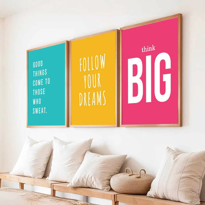 Motivational Wall Art Paintings for Living Room - Wall Poster With frames by Kotart store