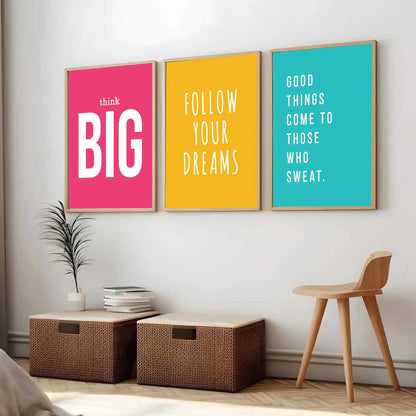 Motivational Wall Art Paintings for Living Room - Wall Poster With frames by Kotart store