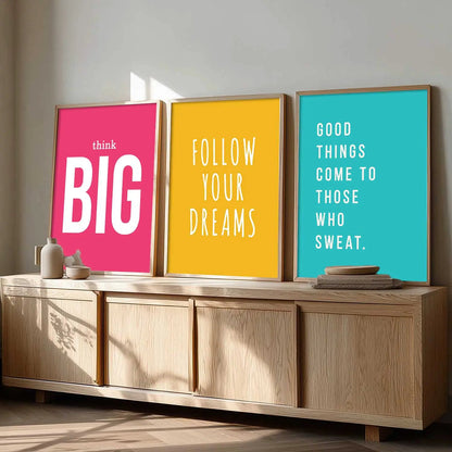 Motivational Wall Art Paintings for Living Room - Wall Poster With frames by Kotart store