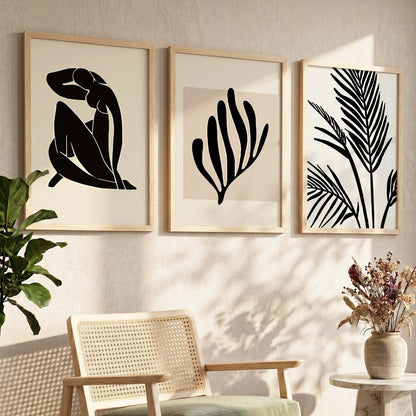 Boho  Wall  Art Paintings for Living Room - Wall Poster With frames