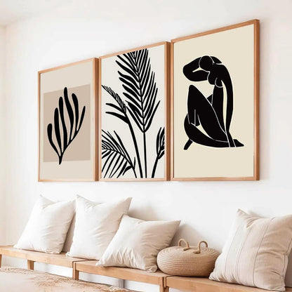 Boho  Wall  Art Paintings for Living Room - Wall Poster With frames