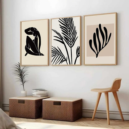 Boho  Wall  Art Paintings for Living Room - Wall Poster With frames