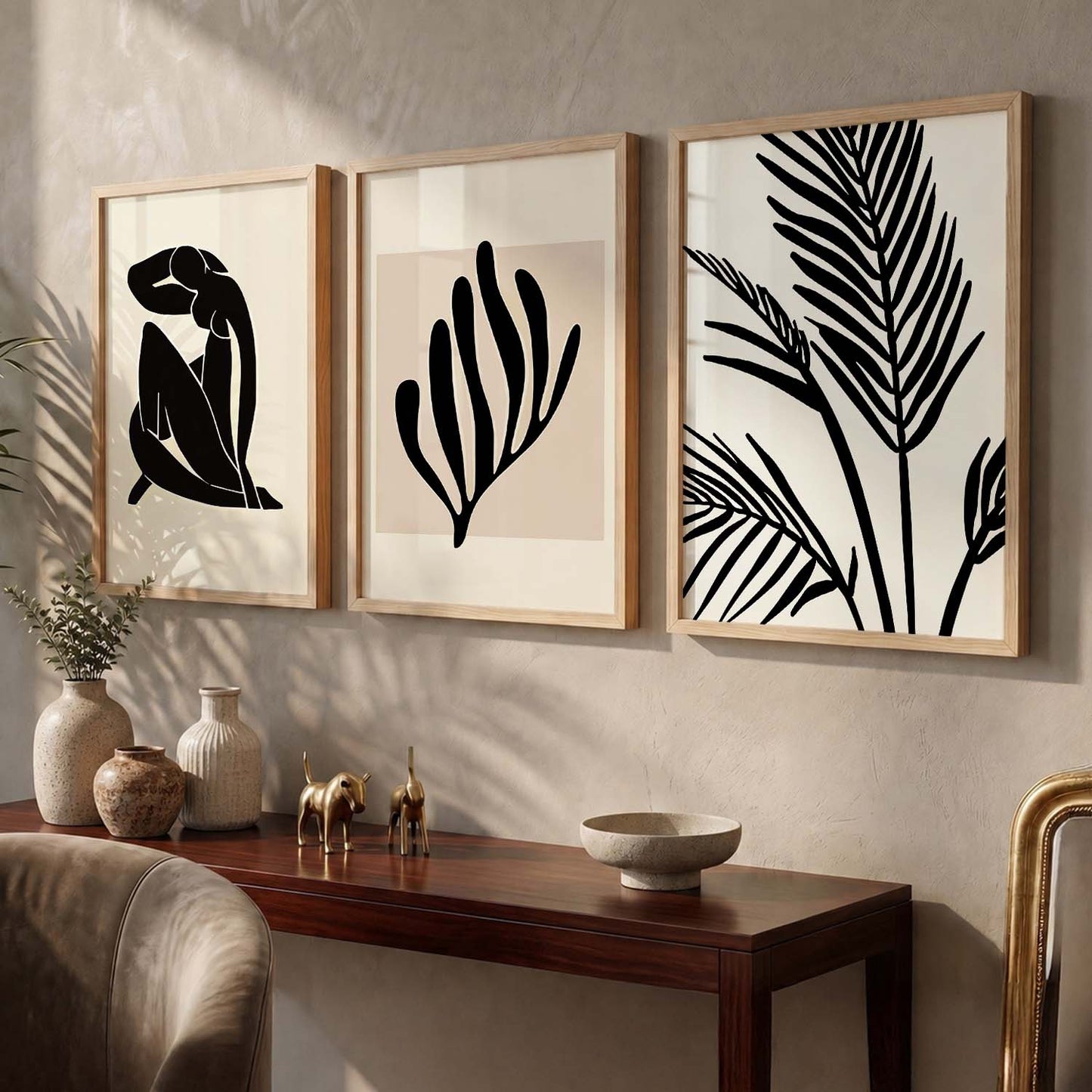 Boho  Wall  Art Paintings for Living Room - Wall Poster With frames