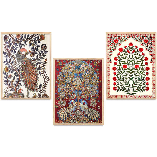 Madhubani  Wall  Art Paintings for Living Room - Wall Poster With frames