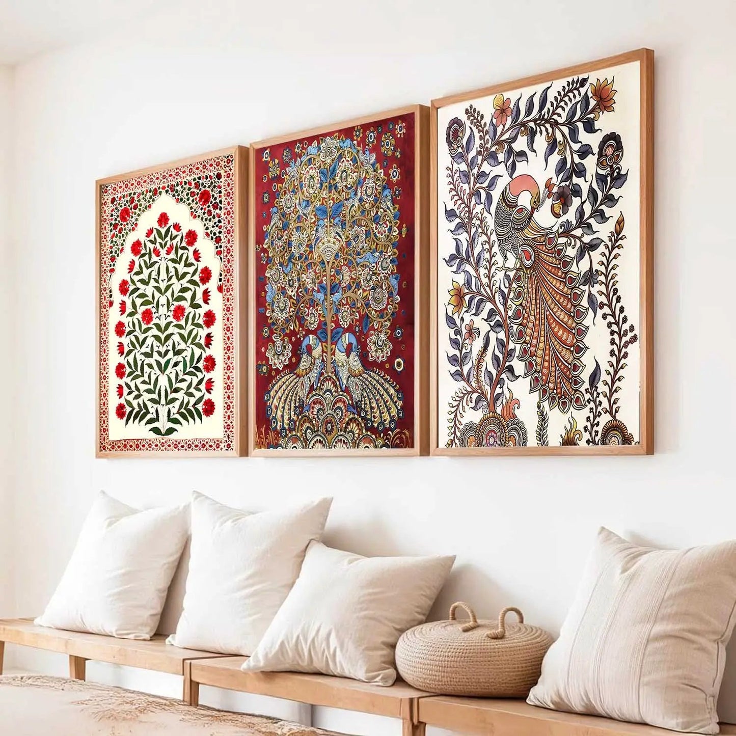 Madhubani  Wall  Art Paintings for Living Room - Wall Poster With frames