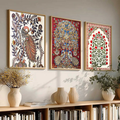 Madhubani  Wall  Art Paintings for Living Room - Wall Poster With frames