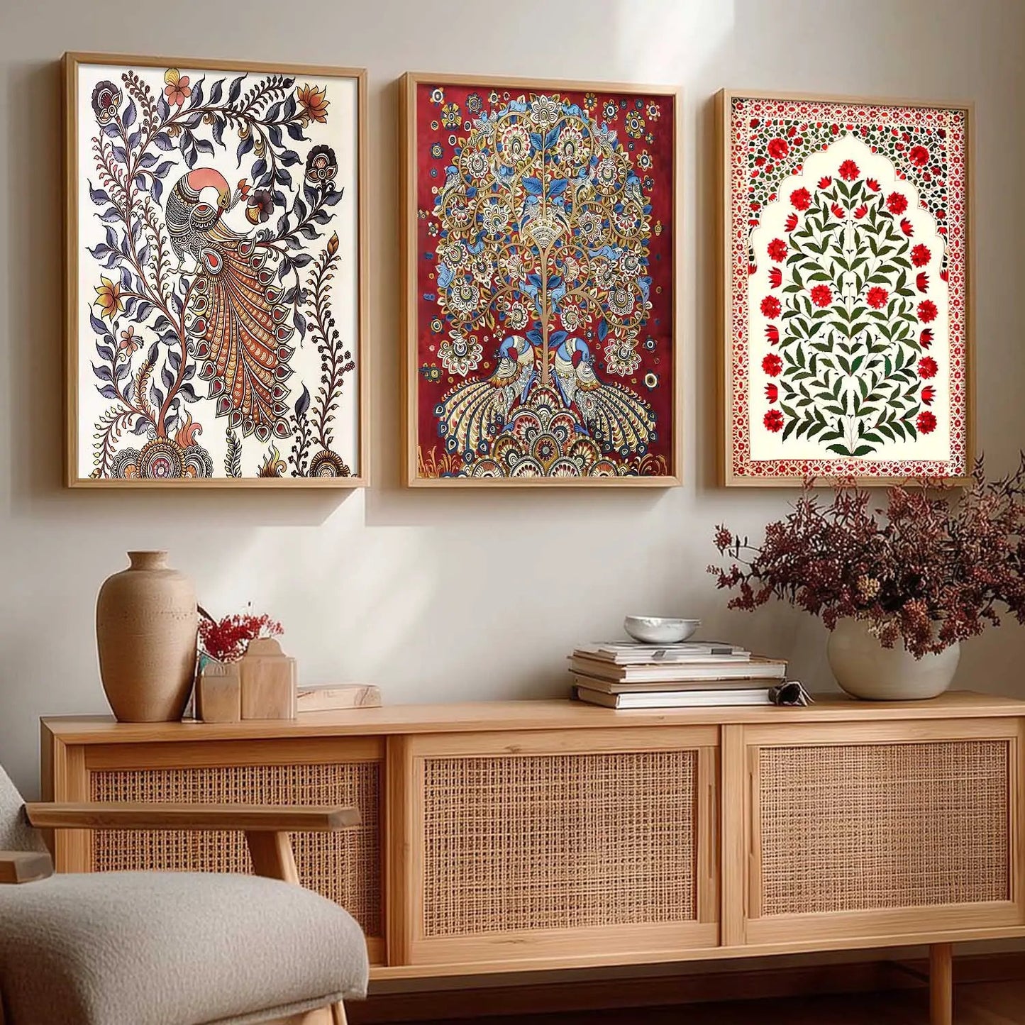 Madhubani  Wall  Art Paintings for Living Room - Wall Poster With frames