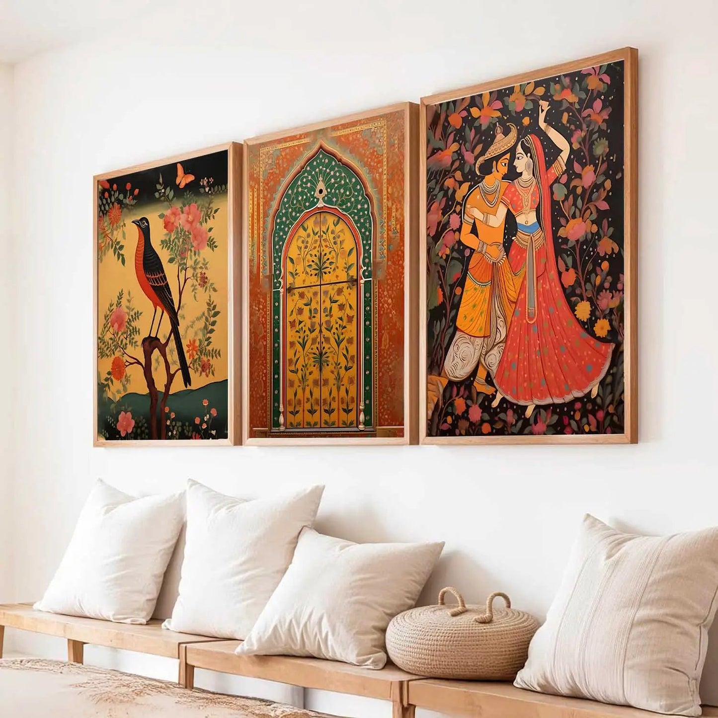 Madhubani Wall  Art Paintings for Living Room - Wall Poster With frames