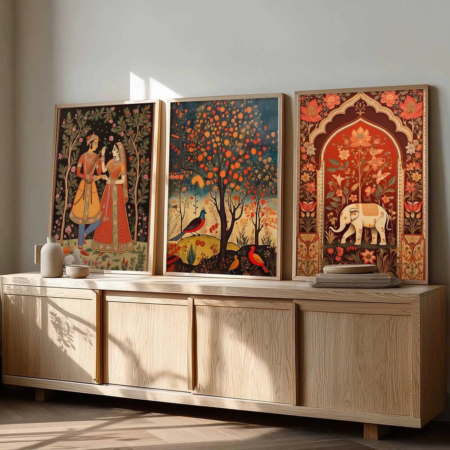 Madhubani  Wall  Art Paintings for Living Room - Wall Poster With frames