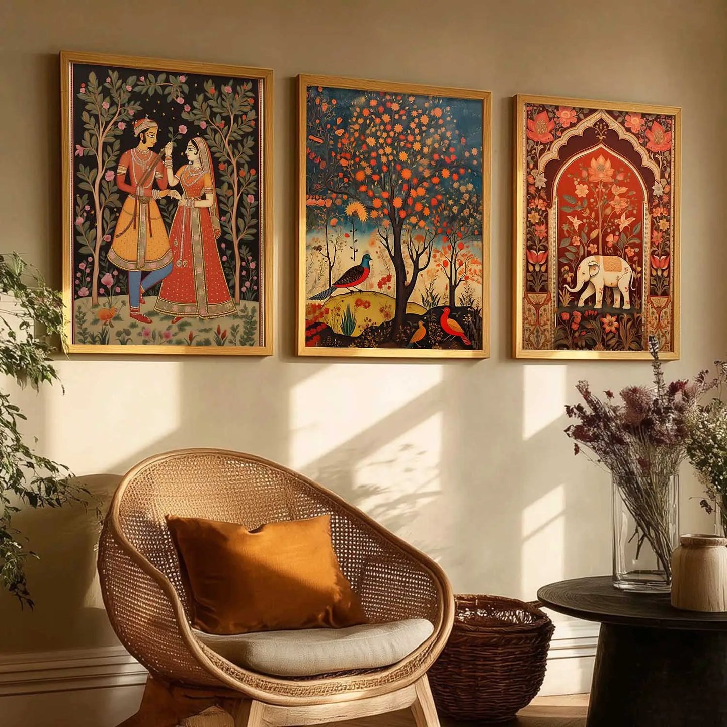Madhubani  Wall  Art Paintings for Living Room - Wall Poster With frames
