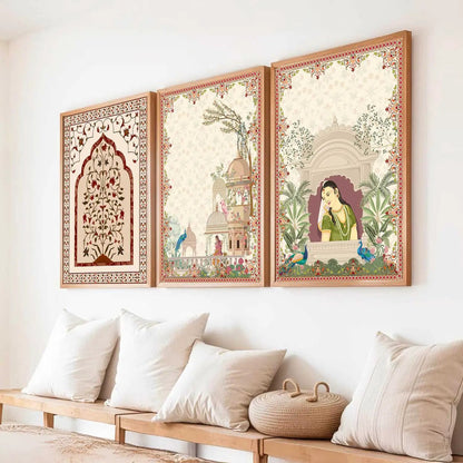 Madhubani    Wall Art Paintings for Living Room - Wall Poster With frames