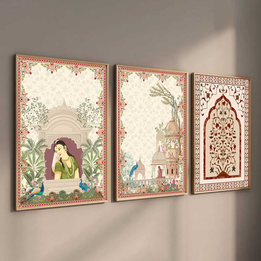 Madhubani    Wall Art Paintings for Living Room - Wall Poster With frames