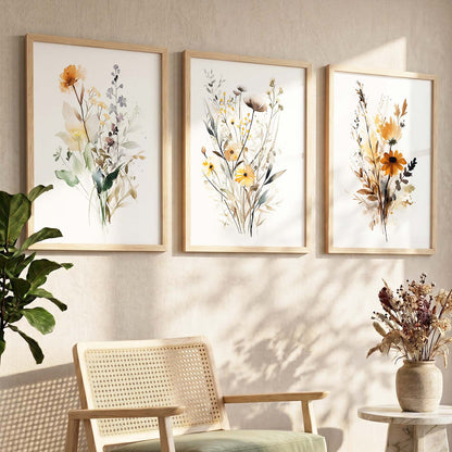 Floral  Wall Art Paintings for Living Room - Wall Poster With frames