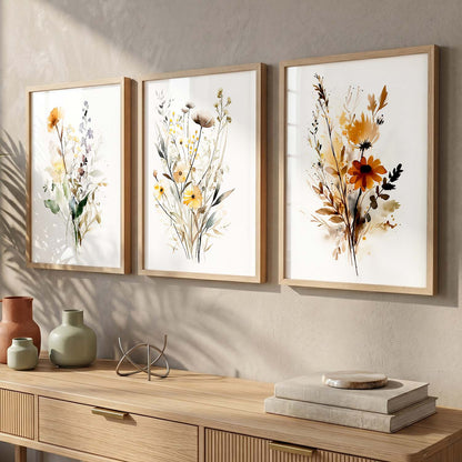 Floral  Wall Art Paintings for Living Room - Wall Poster With frames