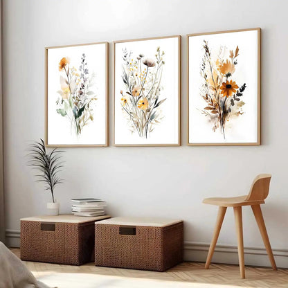 Floral  Wall Art Paintings for Living Room - Wall Poster With frames
