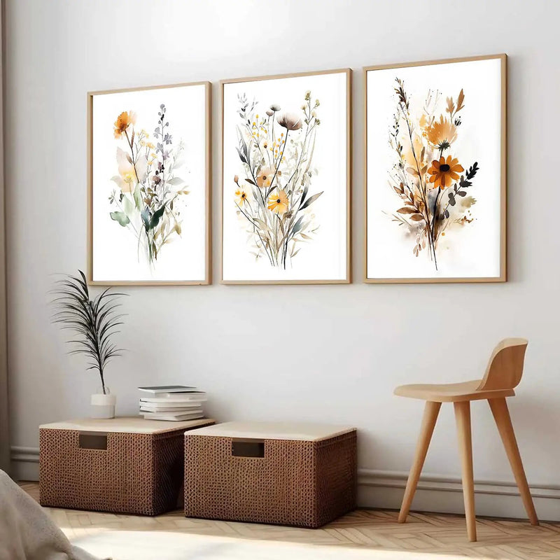 Floral  Wall Art Paintings for Living Room - Wall Poster With frames