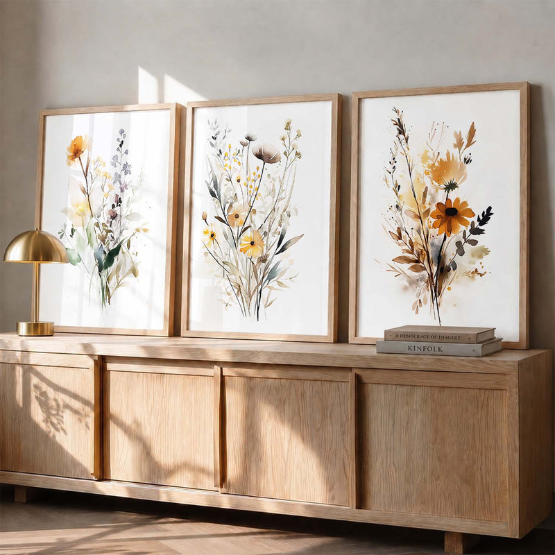Floral  Wall Art Paintings for Living Room - Wall Poster With frames